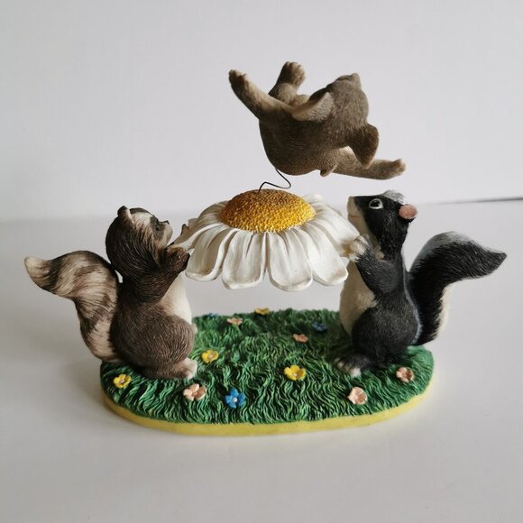 Blossom Bounce Cute Animal Spring Fitz & Floyd Charming Tail Raccoon Skunk Mouse - Picture 6 of 11